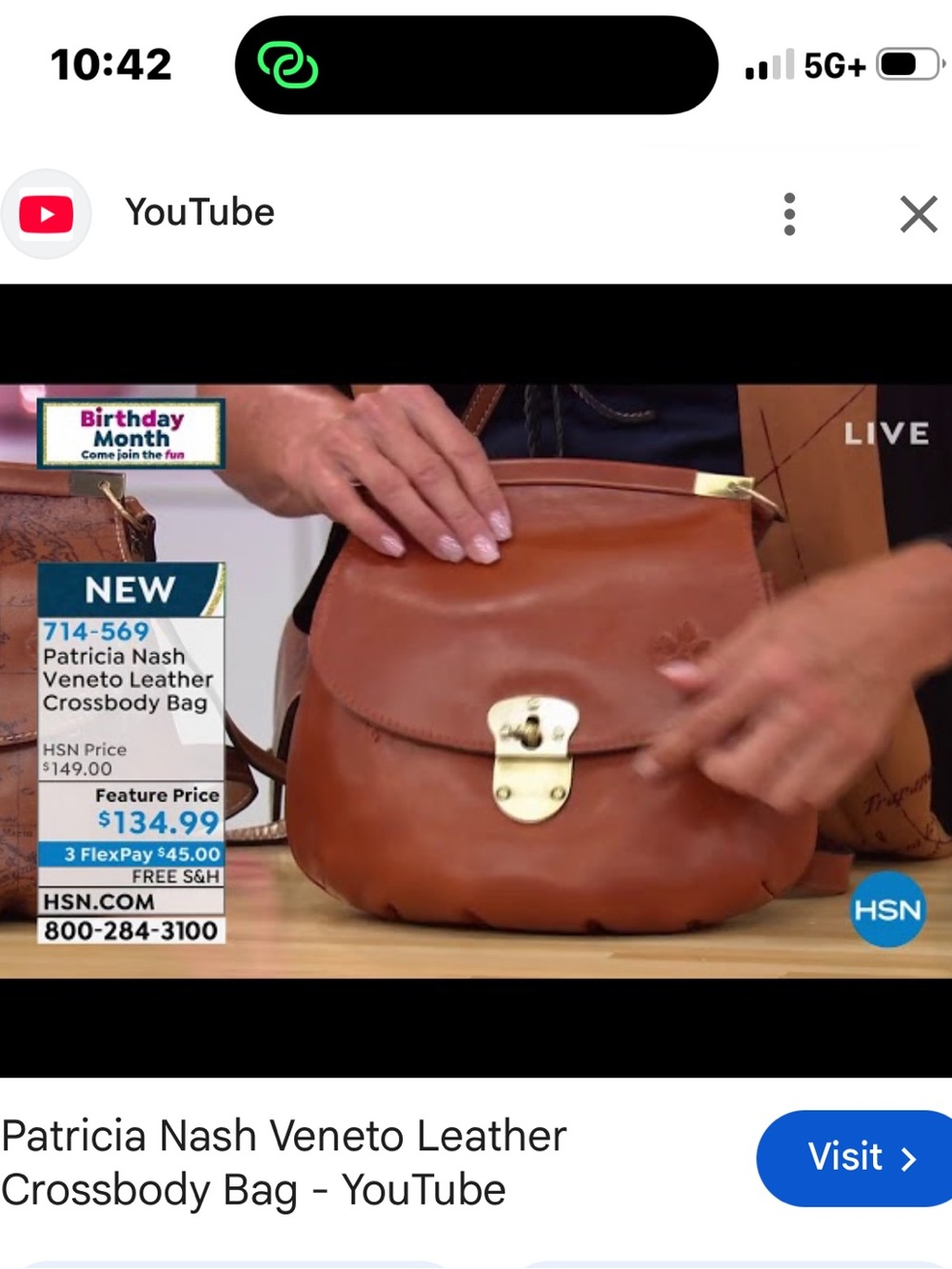 Patricia Nash Saddle Tan Leather Crossbody Bag